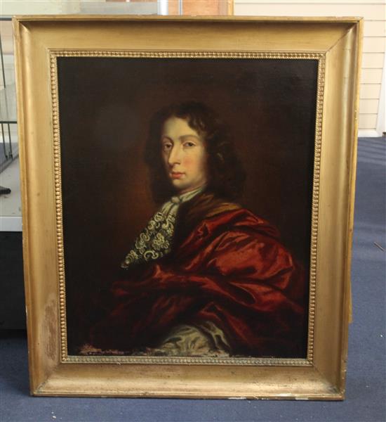 Circle of Sir Peter Lely (1618-80) Portrait of a gentleman 30 x 25in.